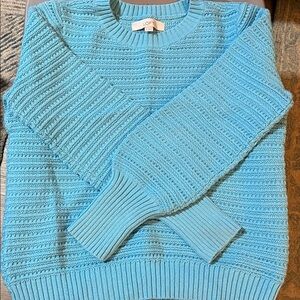 LOFT Turquoise Textured Sweater